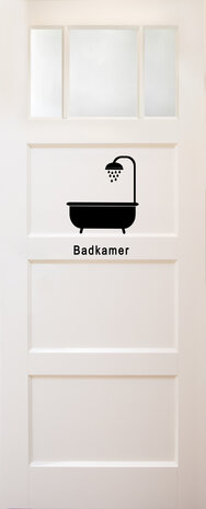 Deursticker - badkamer 002, douche of wc