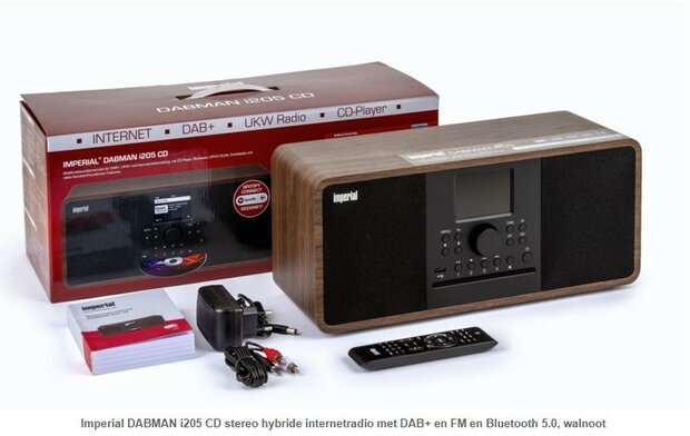  Imperial DABMAN i250-CD stereo hybride internetradio met DAB+ en FM en Bluetooth, vintage