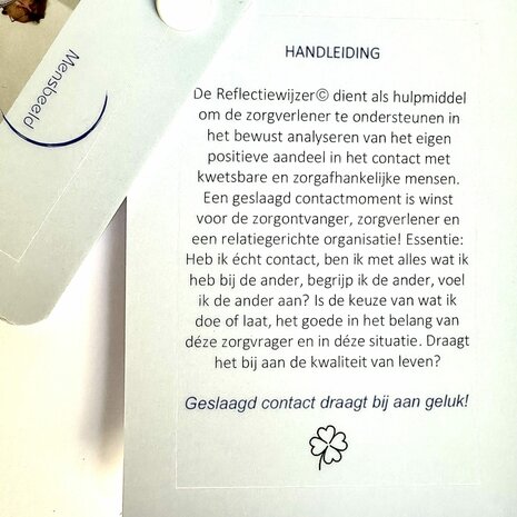 Refectiewijzer - voor geen geslaagd contact