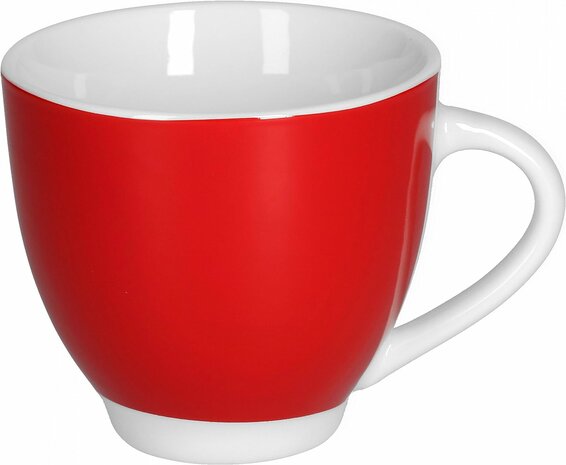 *Servies met rode rand - porselein - magnetron bestendig