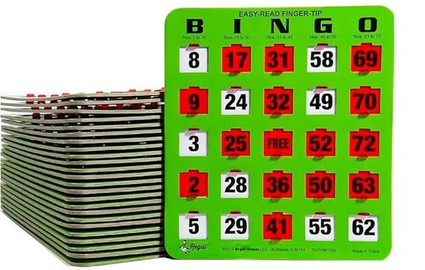Bingo schuifplank 1-75 XL (set van 10 of 25 stuks)