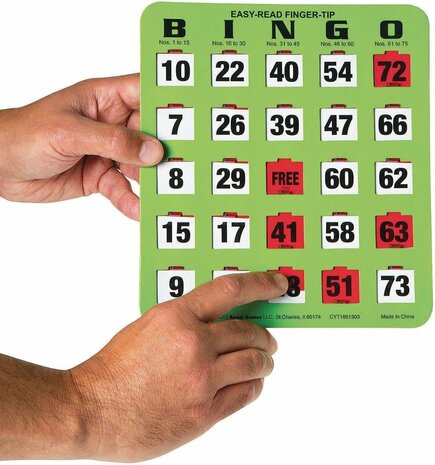 Bingo schuifplank 1-75 XL (set van 10 of 25 stuks)