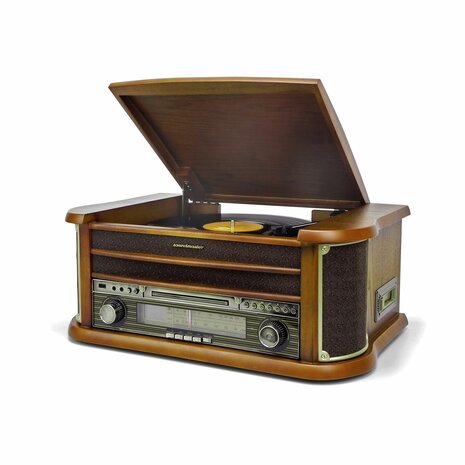 Radio - Nostalgisch muziek center - Soundmaster NR560 (Radio, CD, Bluetooth, Platen en Cassette))