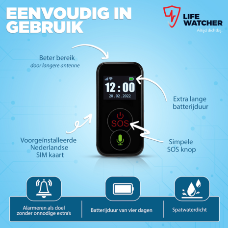 LifeWatcher SOSbutton - voor binnen en buiten