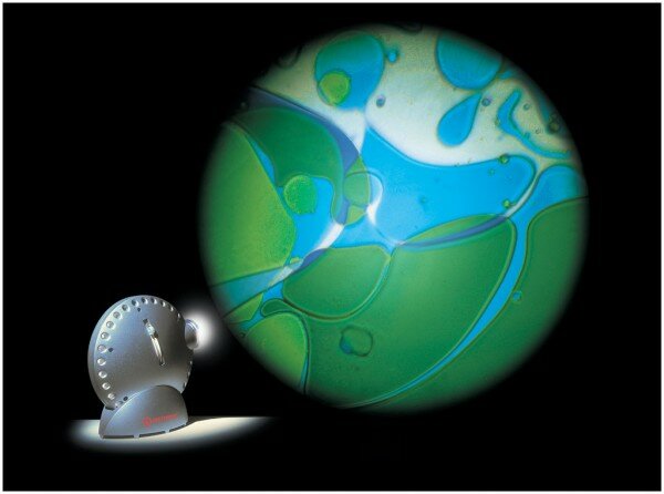 Space Projector + 1 Oliewiel groen/blauw  |  projectie van 1,5 tot 4 meter