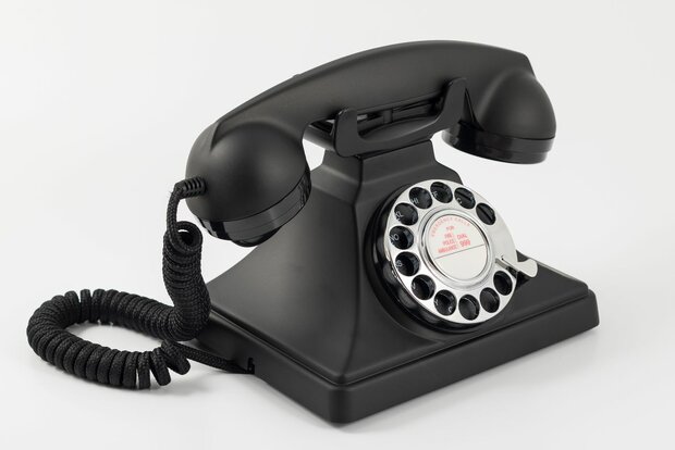 Jaren 50 telefoon zwart