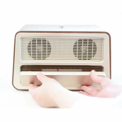 Retro radio met 1 bedieningsknop voor mensen met dementie verborgen knoppen
