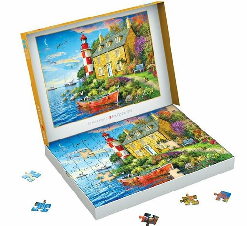 Puzzel - 104 XXL Stukjes - Vuurtoren Cottage
