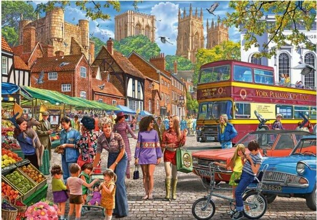 Puzzel - 250 XL stukjes - York markt Dementievriendelijke Puzzel