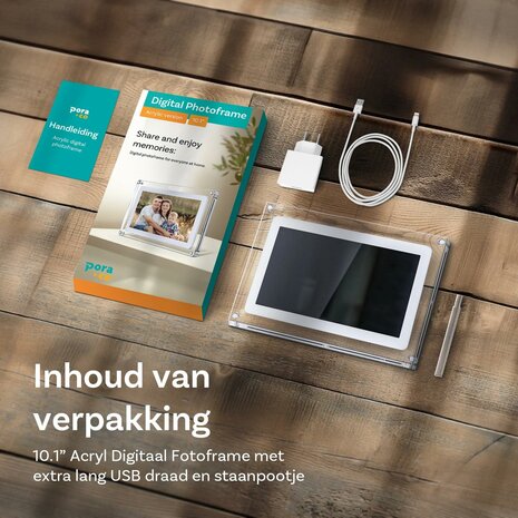 Digitale fotolijst met touchscreen en WiFi - Foto’s & video’s delen op afstand