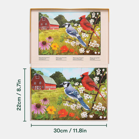 Puzzel - 13 XXL stukjes - Zomervogels dementievriendelijke Puzzel