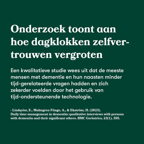 Wetenschappelijke onderbouwing van het nut van dagklokken bij dementie: studie toont aan dat ze het zelfvertrouwen vergroten.