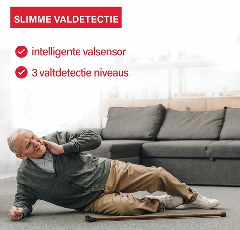 JAMES R9 Senioren Alarmhorloge  met valdetectue