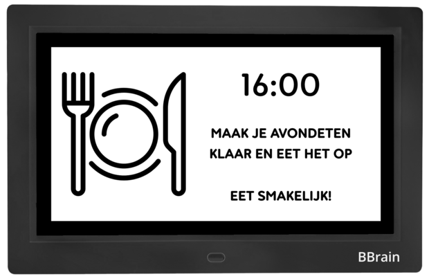 BBrain Basic - Analoge dementieklok - Zwart