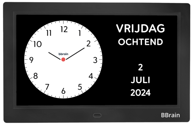 BBrain Basic - Analoge dementieklok - Zwart