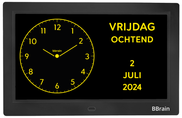 BBrain Basic - Analoge dementieklok - Zwart