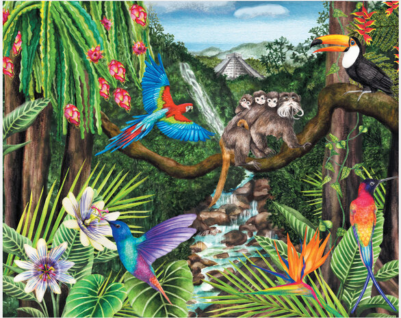 Dementie Puzzel - 100 XL stukjes - Jungle Leven