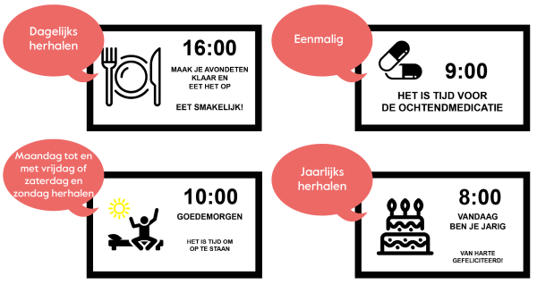 Digitale dementieklok - Kalenderklok - Wit