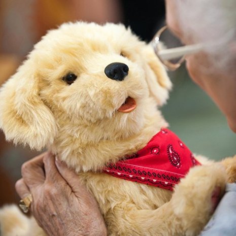 Knuffeldieren - Interactieve robot Hond - Blond - Speciaal voor ouderen