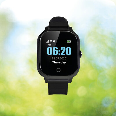 Wuzzi Alert 'Horloge Indi' - mobiel gps alarm voor binnen en buiten.