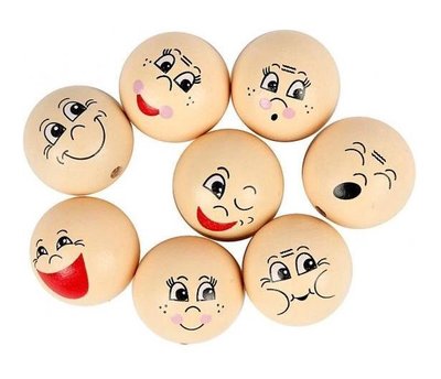 Creotime Houten Bollen - Divers - 16 stuks