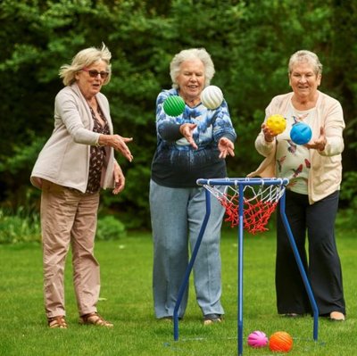 Basketbalkorf-set Vloer laag | Inclusief twee ballen