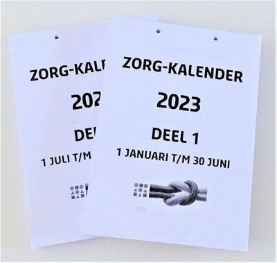 Groot-letter A4 dagscheurkalender (Zorg) 2023 - ruimte voor notities