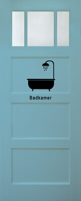 Deursticker - badkamer, douche of wc