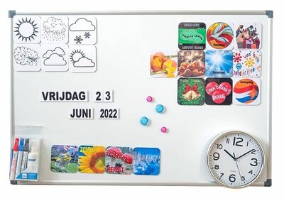 Realiteits Oriëntatie Training Bord - met klok en pictogrammen
