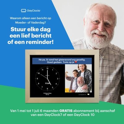 'DayClock 7' - Kalenderklok | Contact en zorg op afstand