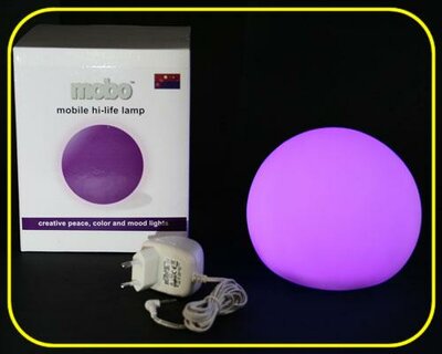 Gloeibol - verandert geleidelijk van kleur - ø 15 cm incl. transformator