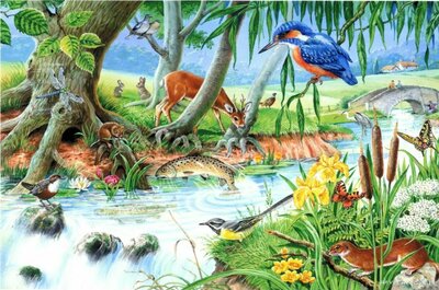 Puzzel - 250 XL stukjes - Langs de Rivieroever