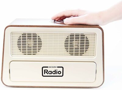 Dementie radio met 1 bedieningsknop