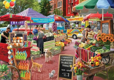Puzzel - 104 XXL Stukjes - Een dag op de boerenmarkt