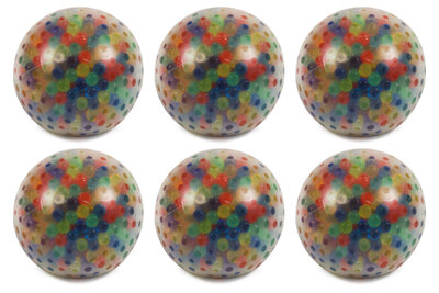 Set van 6 knijpballen met waterparels – Rustgevend bij dementie