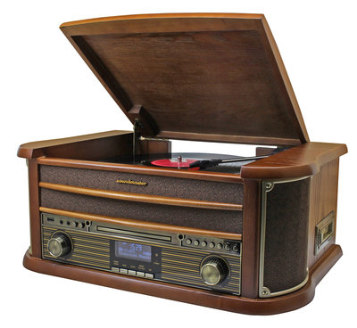 Radio - Nostalgisch muziek center - Soundmaster NR545 (DAB+, Radio, CD, Bluetooth, Platen en Cassette))