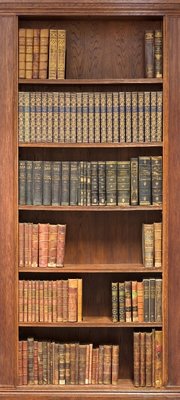Deursticker boekenkast lichtbruin