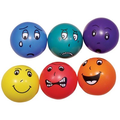 Ballen met gezichtsuitdrukkingen (set van 6)